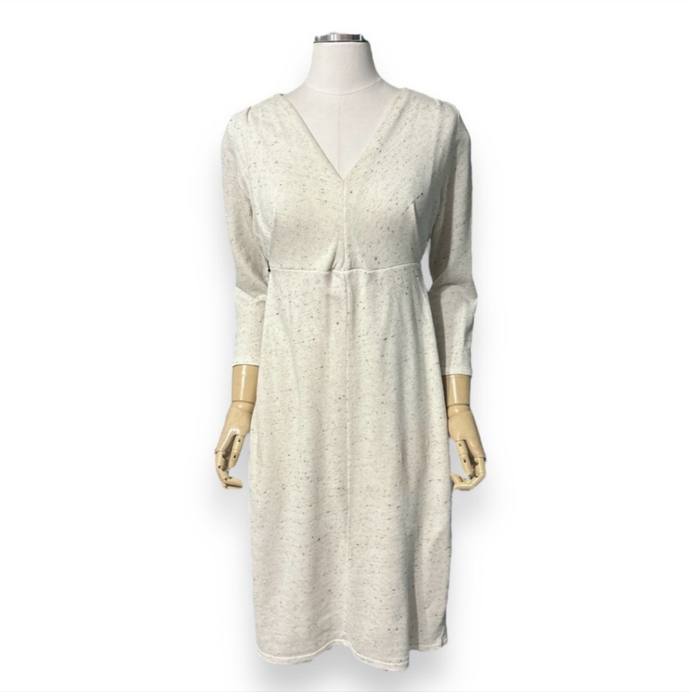 ENVIE DE FRAISE Ivory & Black Marled Specked Maternity Dress - Picture 5 of 9
